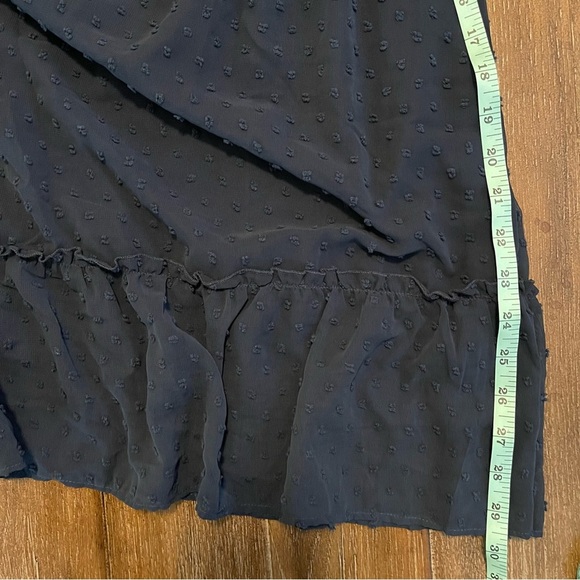 City Chic Tiered Sheer Long Puff Sleeve Navy Blue Mini Smocked Dress XXL - Picture 6 of 9